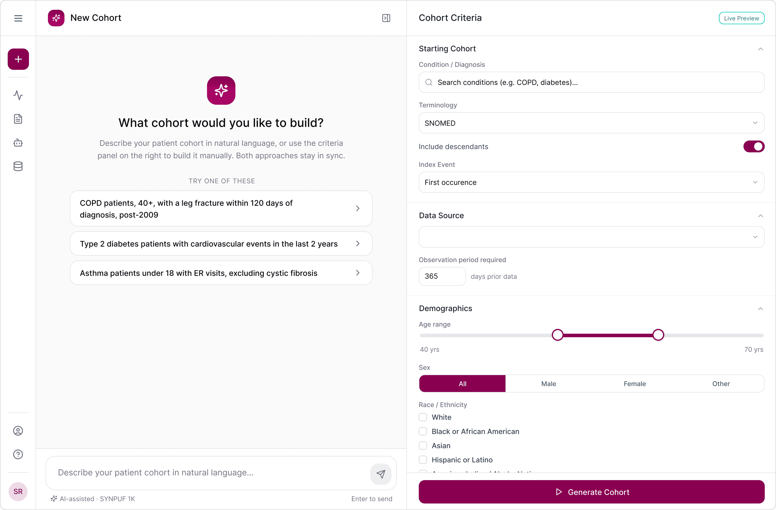 AstraZeneca interface, screen 2