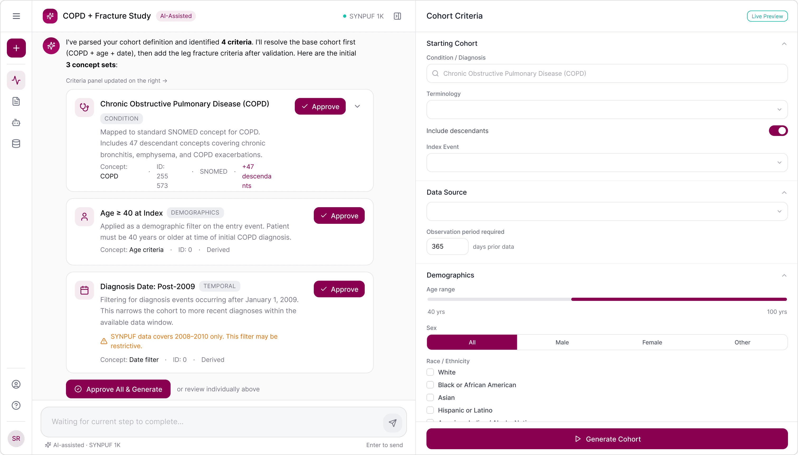 AstraZeneca interface, screen 5