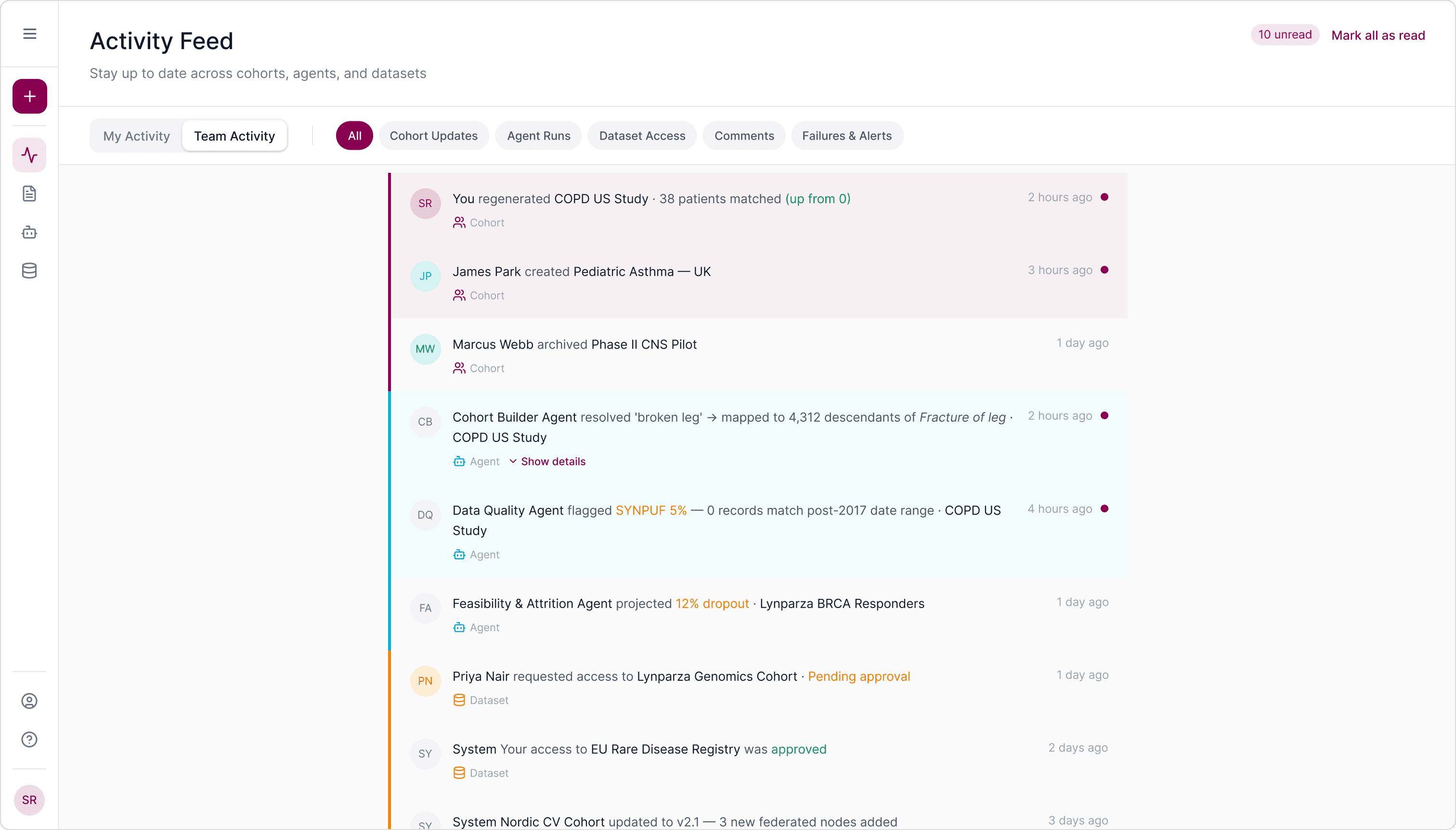 AstraZeneca interface, screen 13
