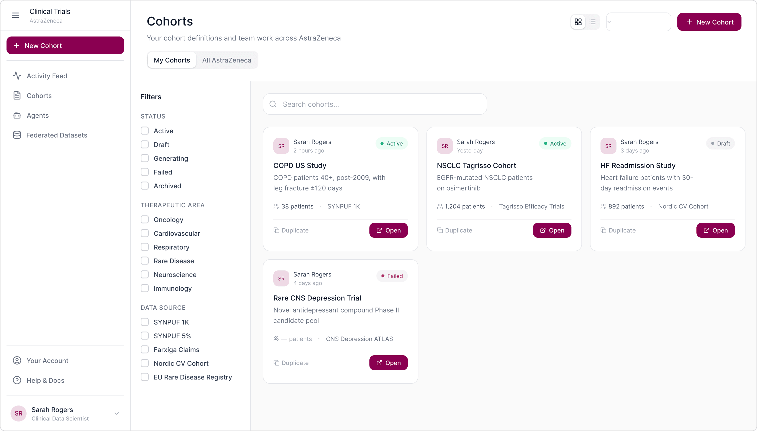 AstraZeneca interface, screen 14