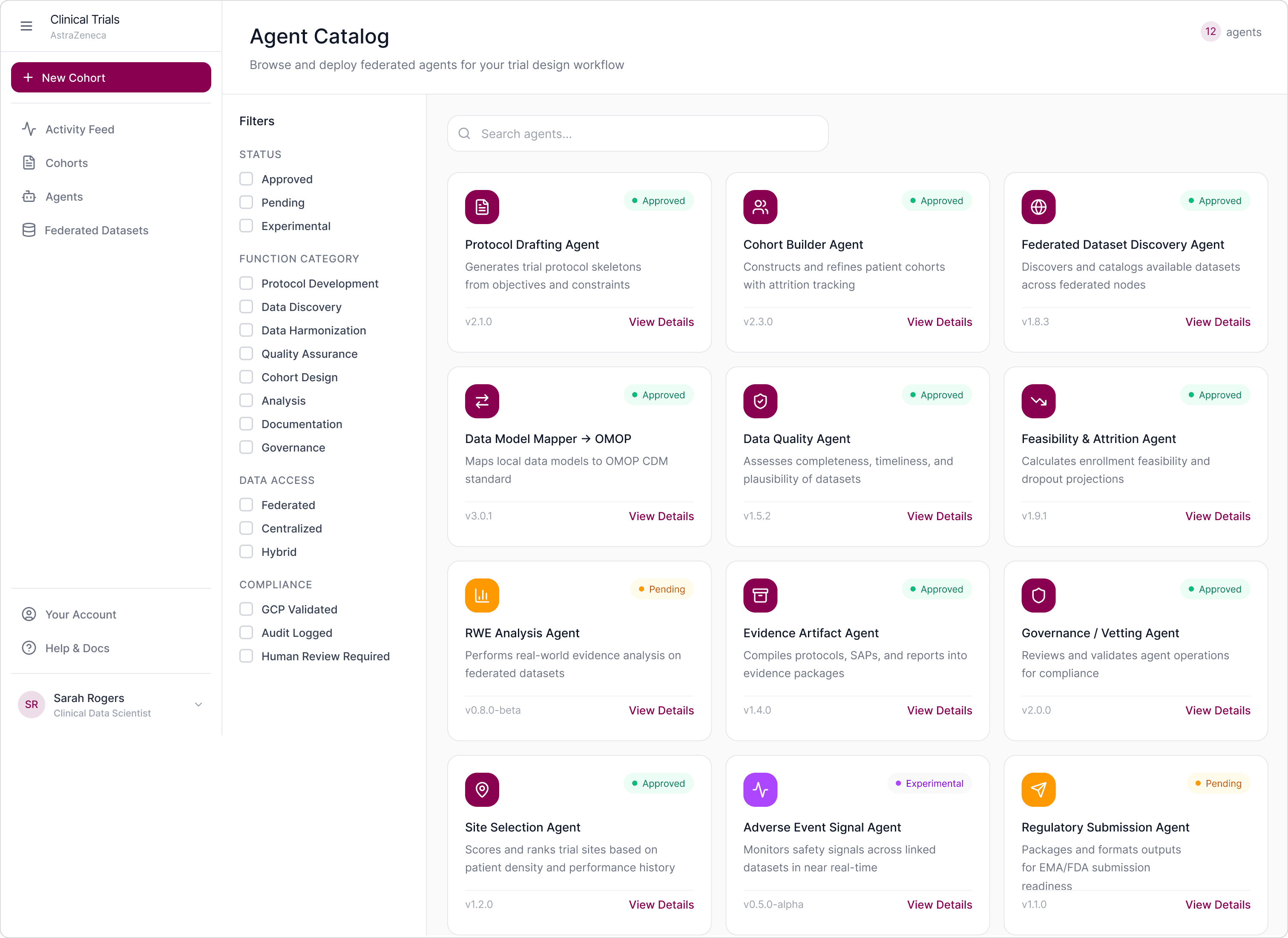AstraZeneca interface, screen 17
