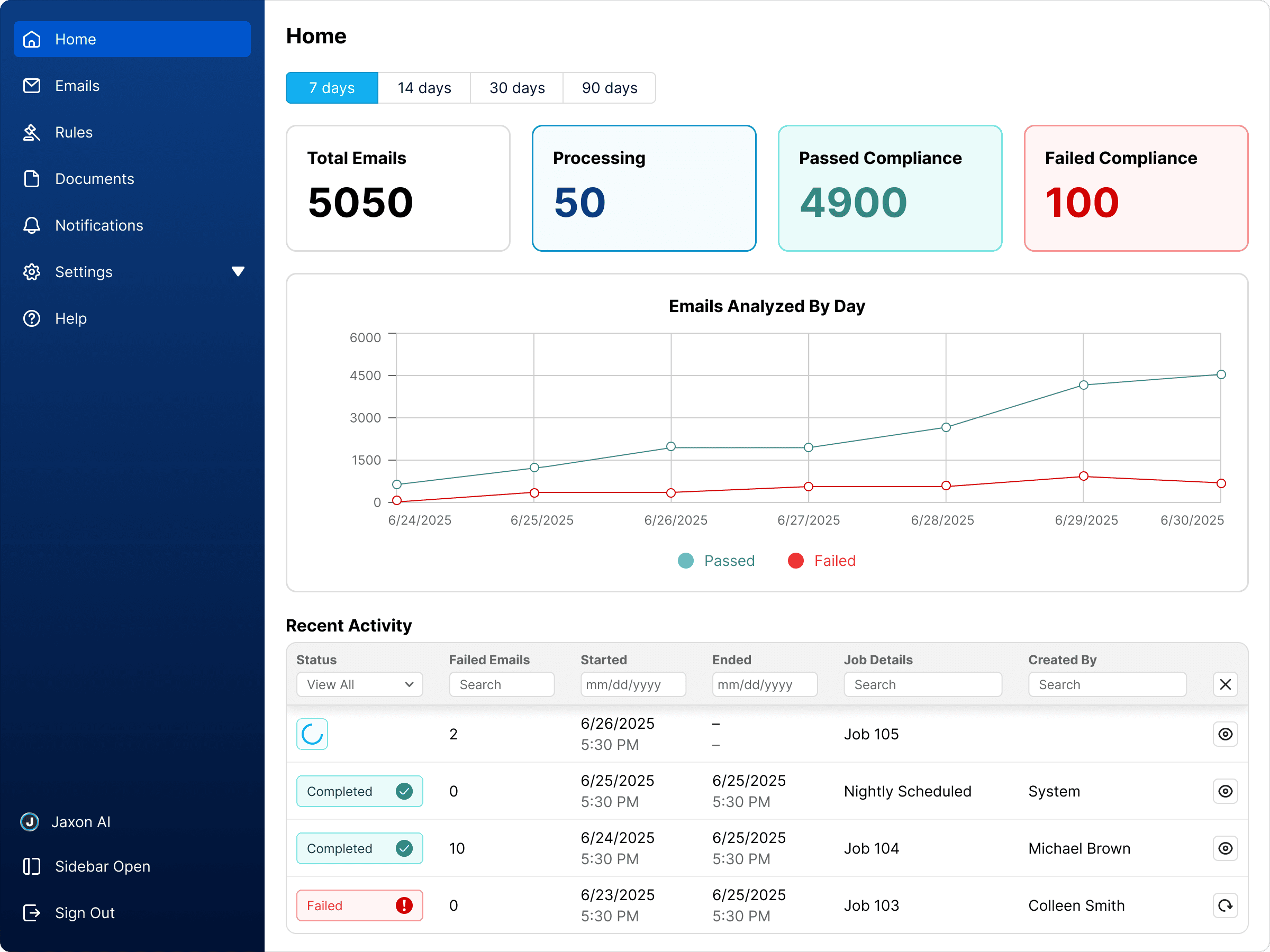 Jaxon AI interface, screen 2