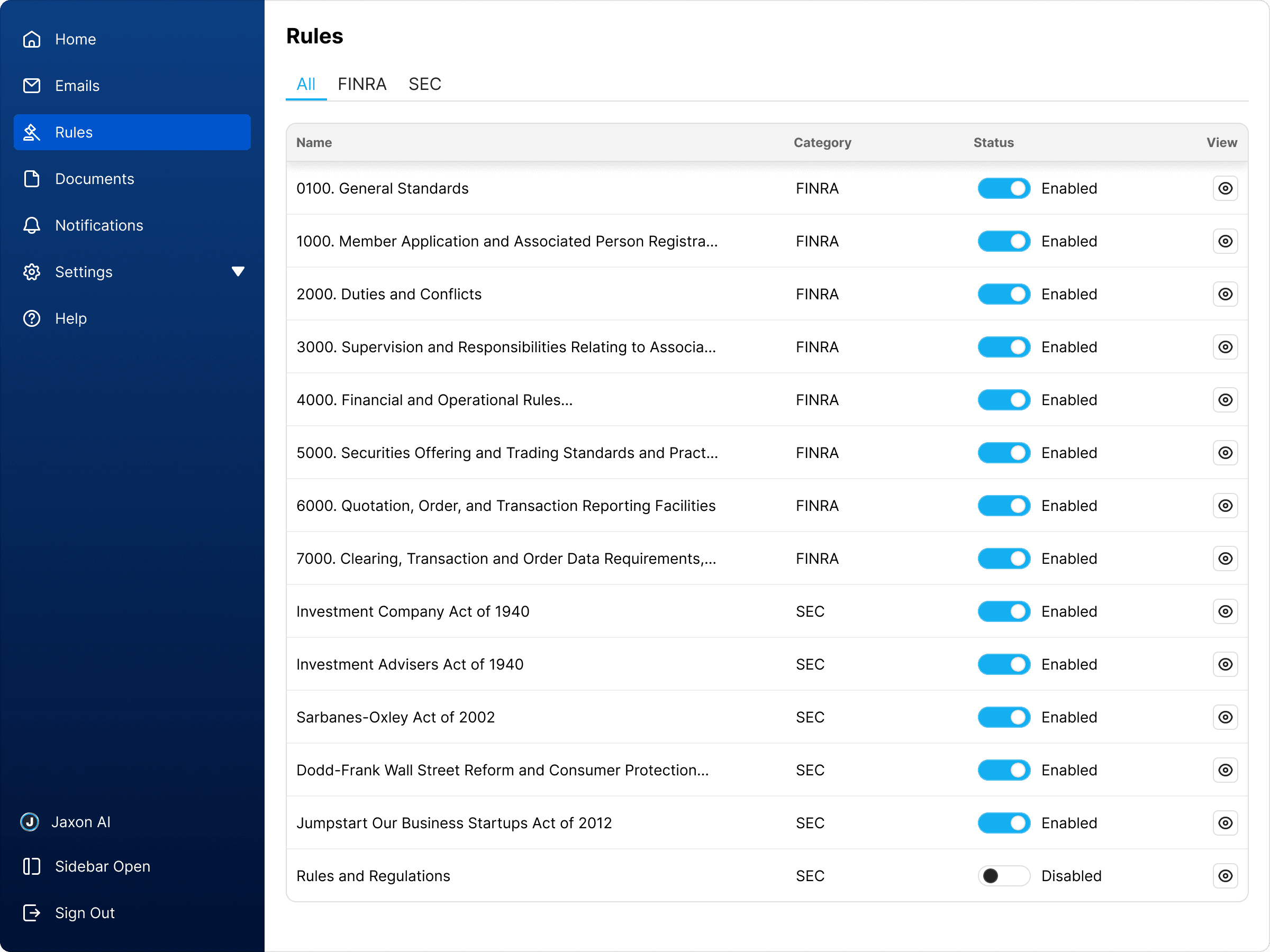 Jaxon AI interface, screen 4