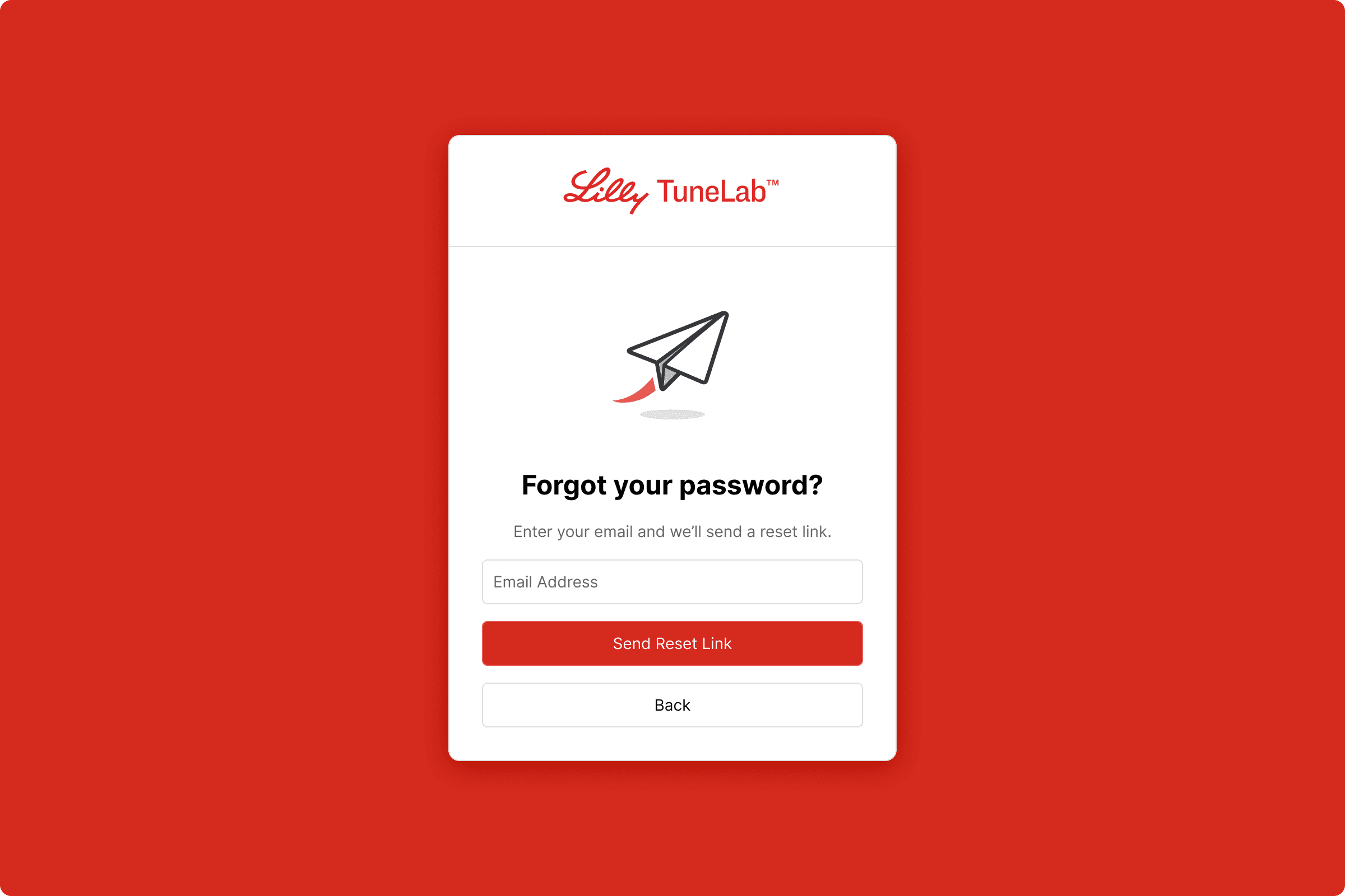 Eli Lilly · TuneLab interface, screen 3
