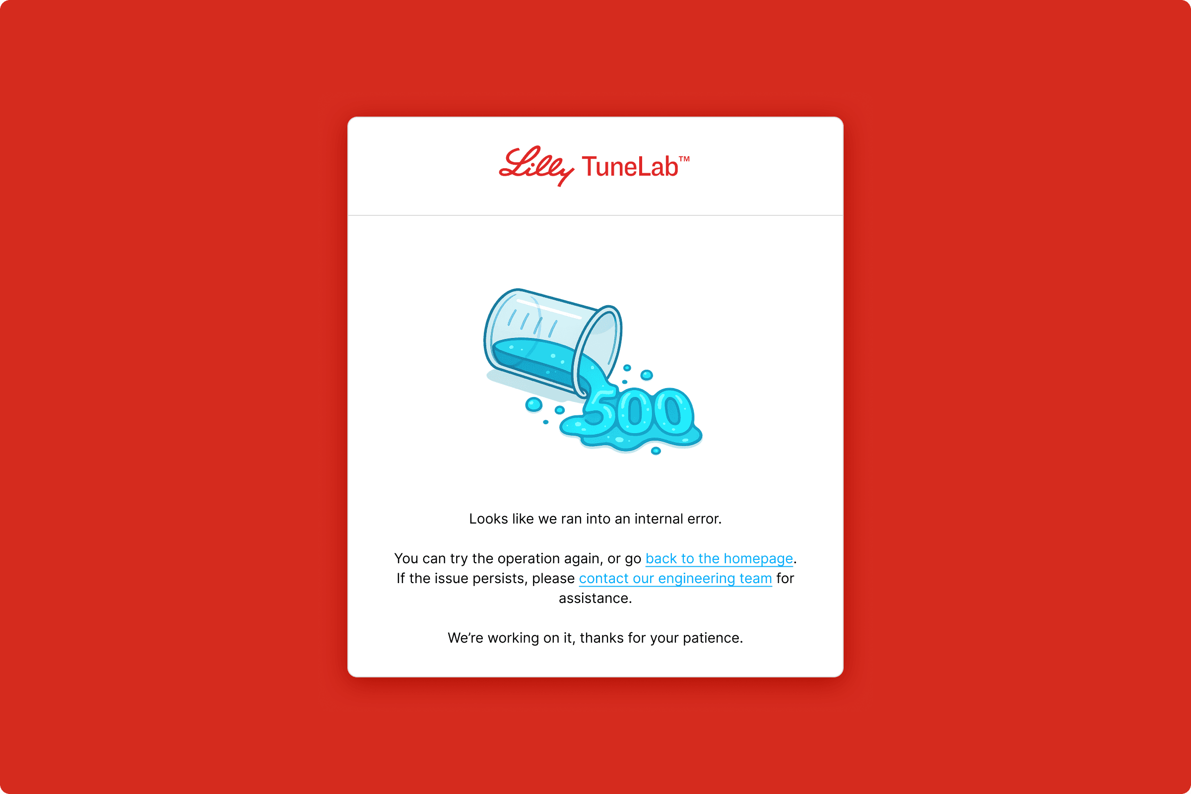 Eli Lilly · TuneLab interface, screen 23