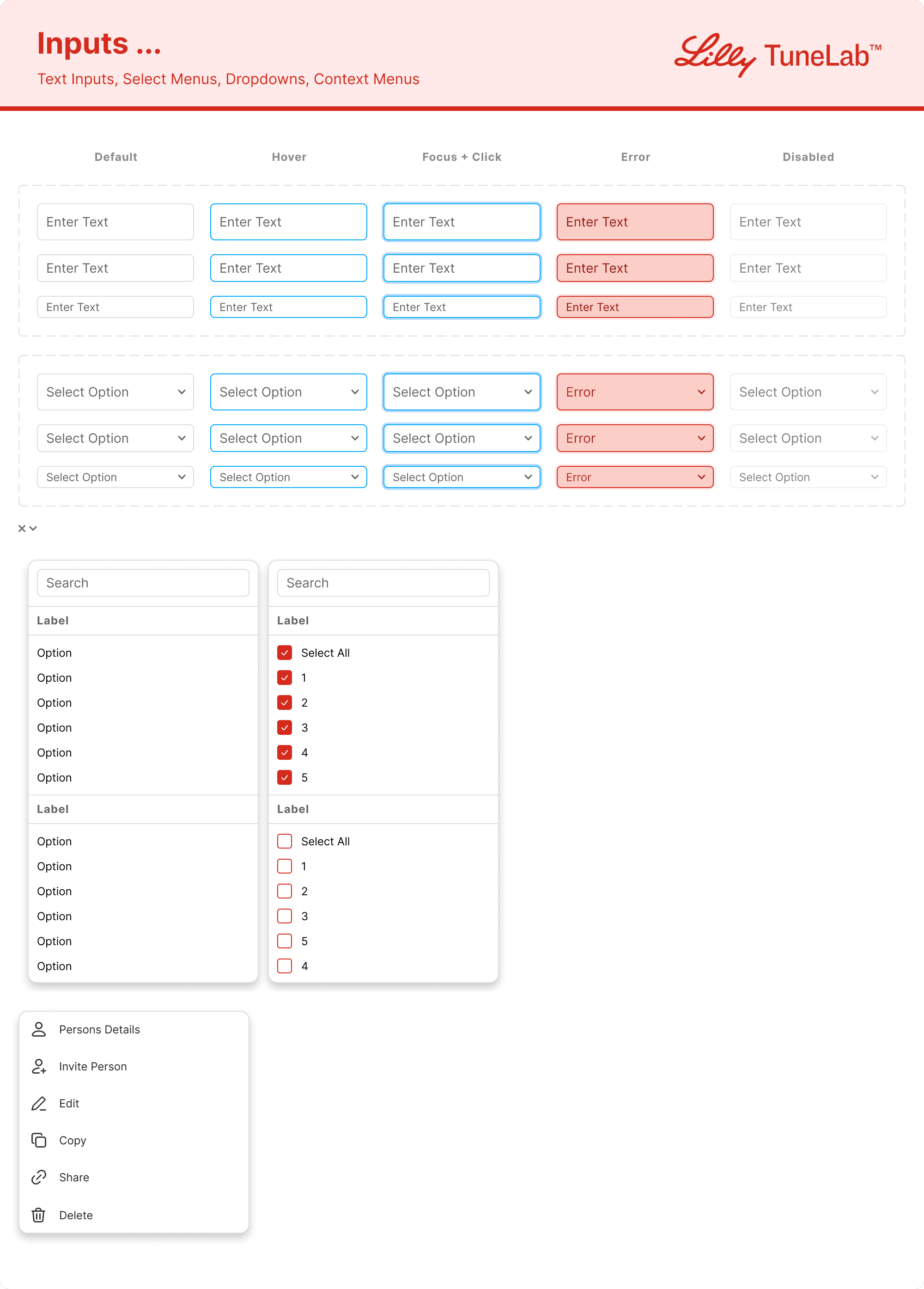 Eli Lilly · TuneLab interface, screen 31