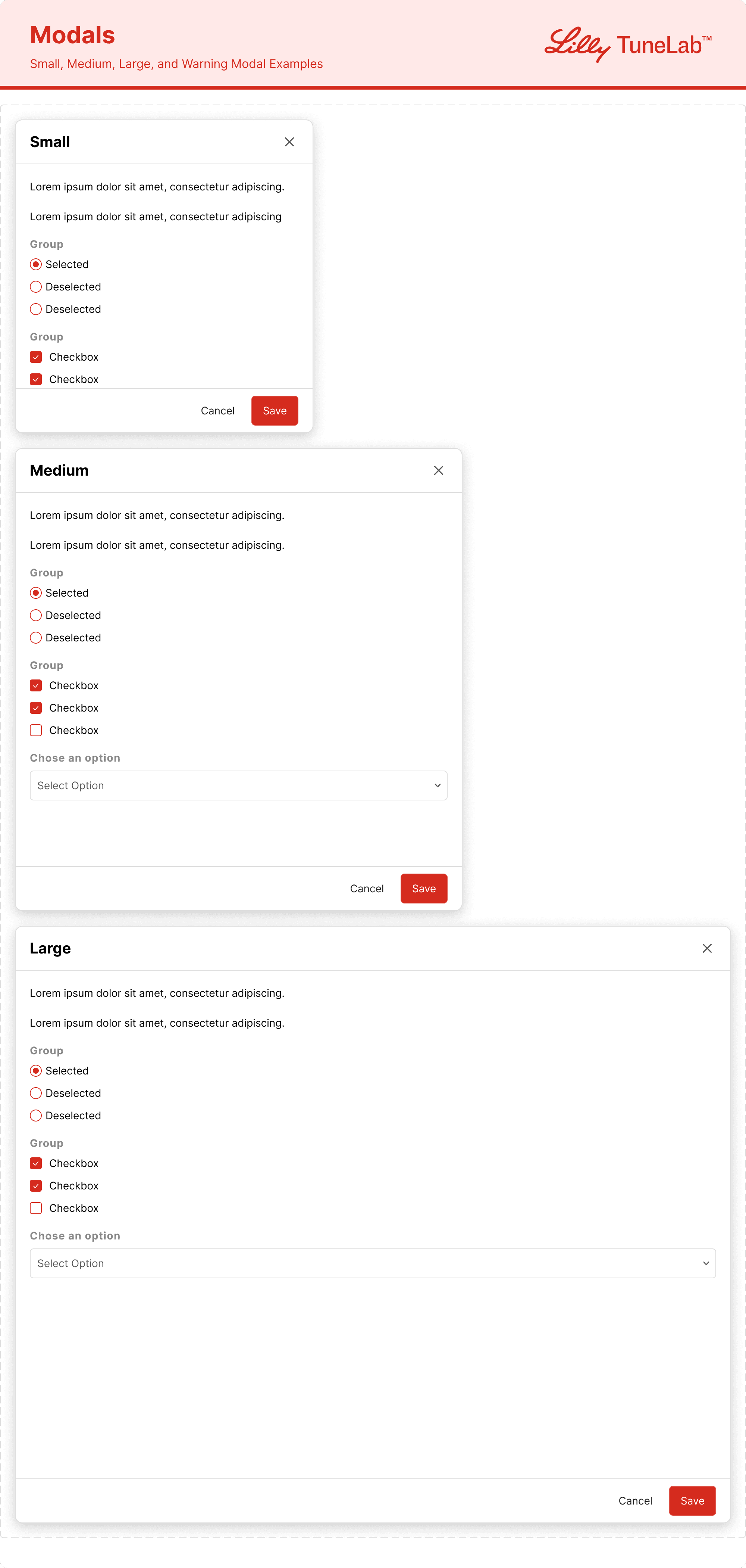 Eli Lilly · TuneLab interface, screen 32