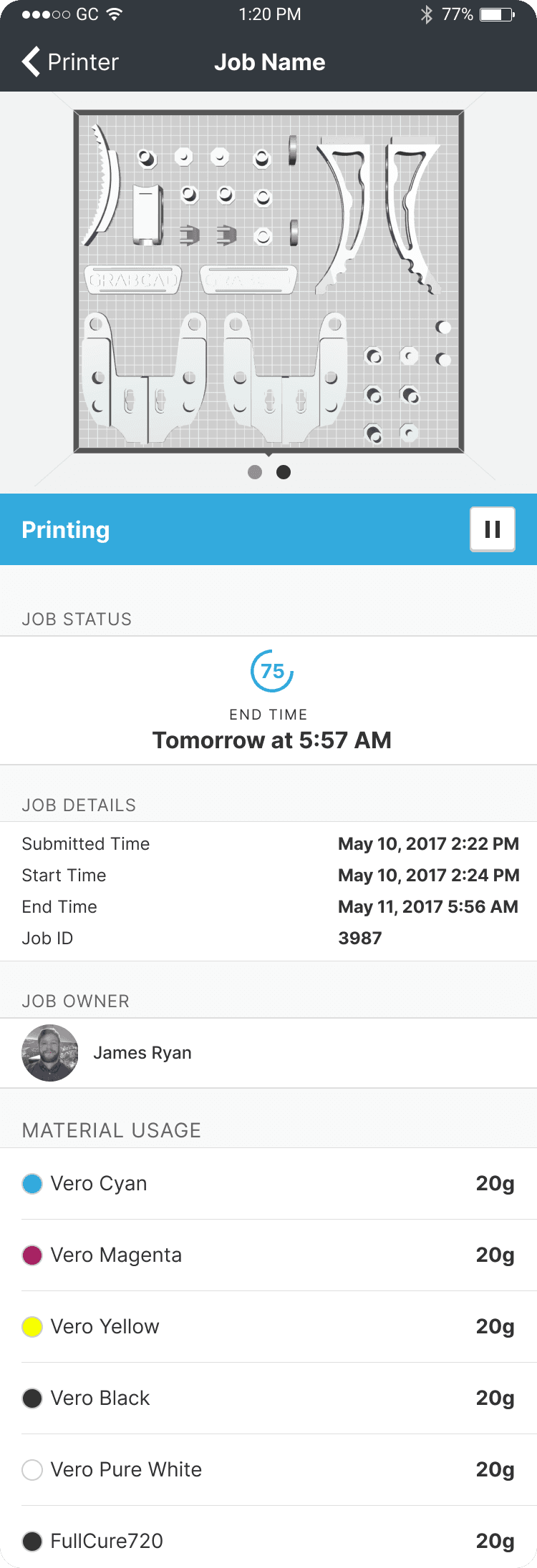 Stratasys interface, screen 4