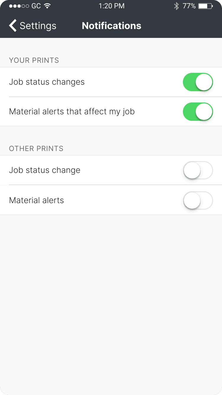 Stratasys interface, screen 10